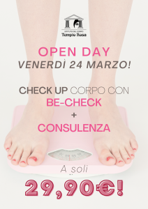 Open day be-check venerdì 24 marzo affrettati per poter prenotare la tua seduta